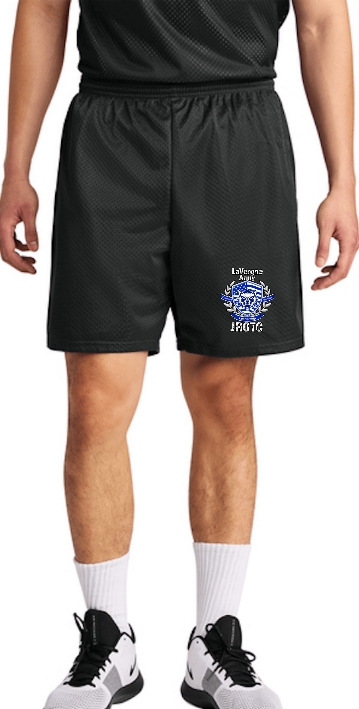 LaVergne Army JROTC Jogger Mesh Shorts | Blue Logo